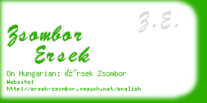 zsombor ersek business card